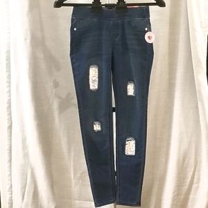 Justice Stretchy Sequin Jean Leggings.